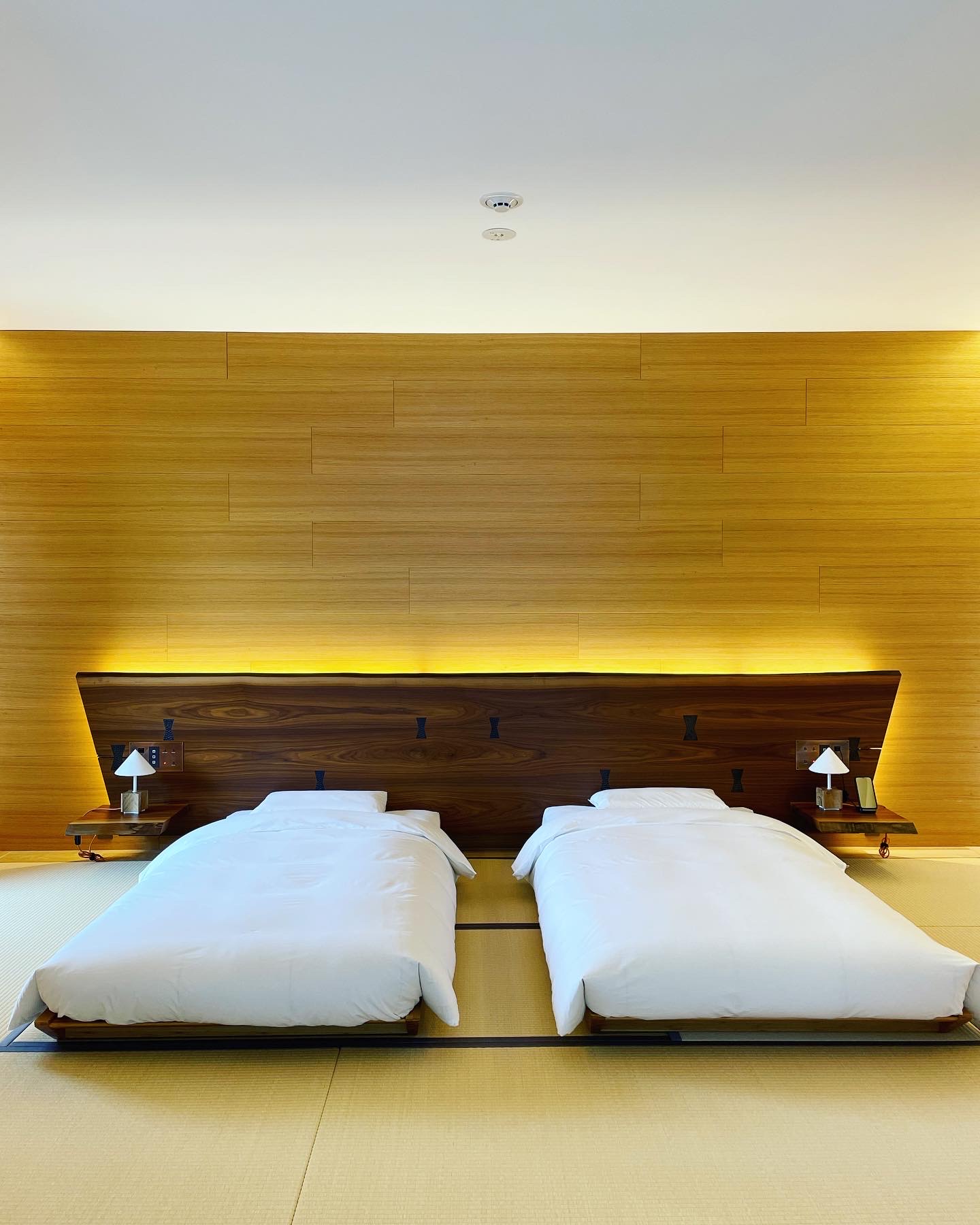 The interior with 2 beds of the Shinmonzen