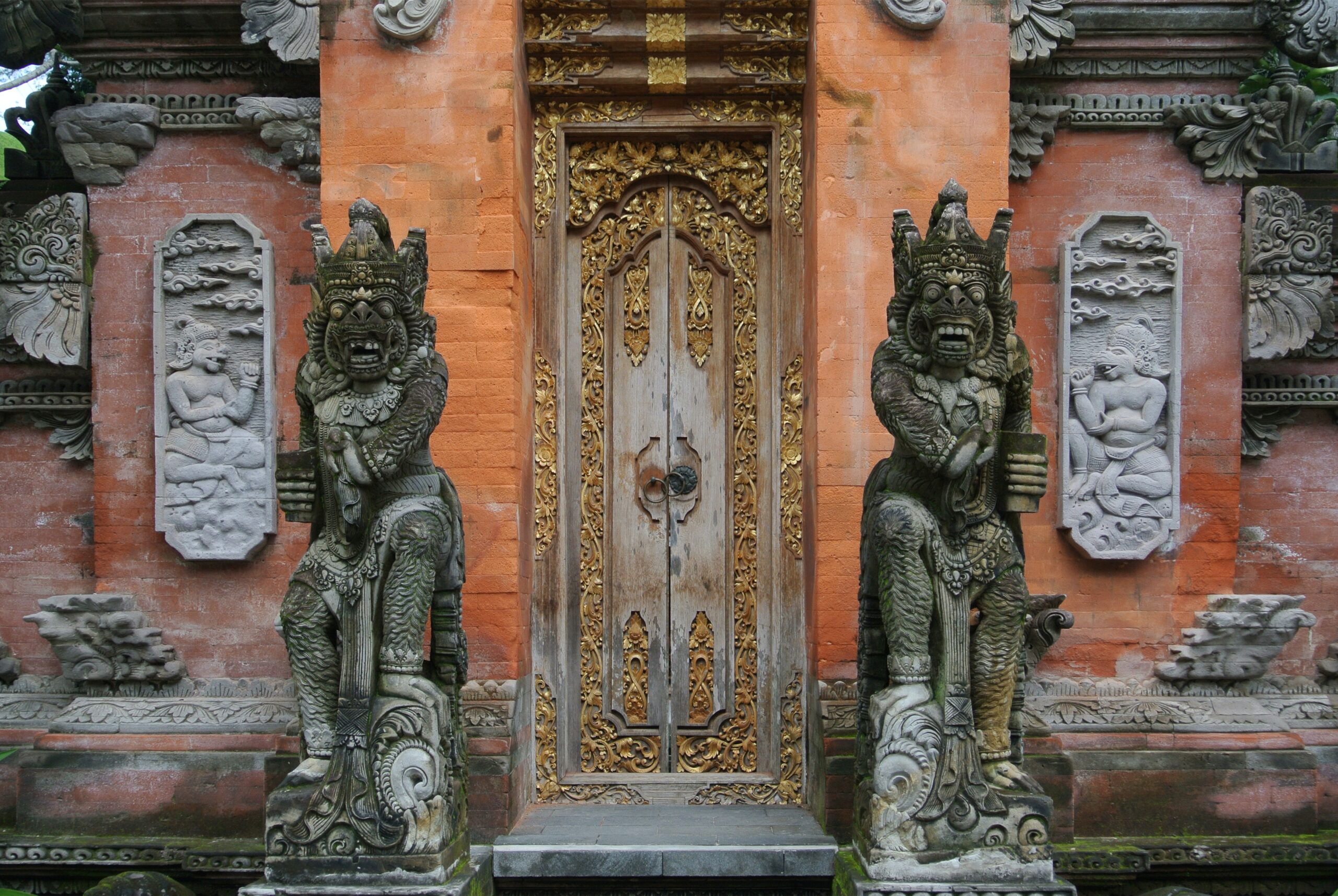 A highly-detailed and embellished entrance to a building in Bali