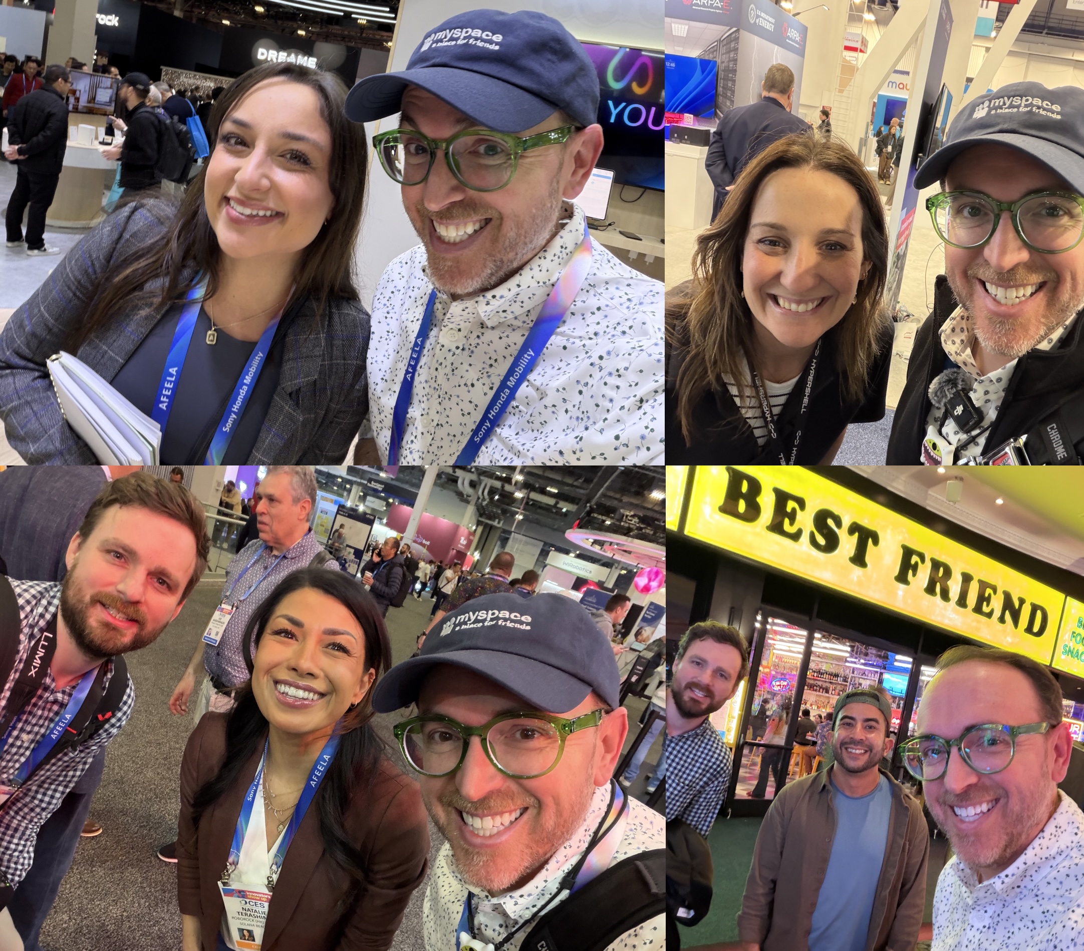 a montage of photos featuring people from FINN Partners attending CES 2026